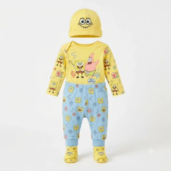 33/ Conjunto Bebé Bob Esponja