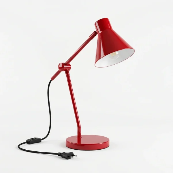 63/ Lampara de Mesa Roja